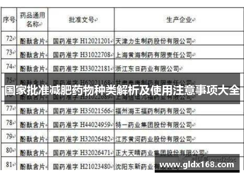 国家批准减肥药物种类解析及使用注意事项大全